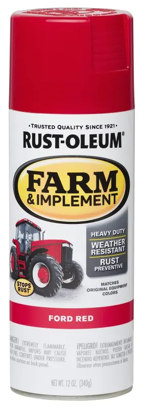 280136 Rust-oleum Specialty Ford Red 12 Ounce Heavy Duty Tractor Spray Paint
