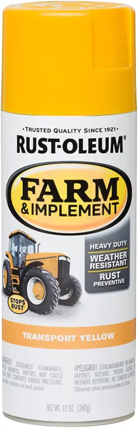 280145 Rust-oleum Farm And Implement Spray Paint 12 Oz Gloss Transport Yellow P