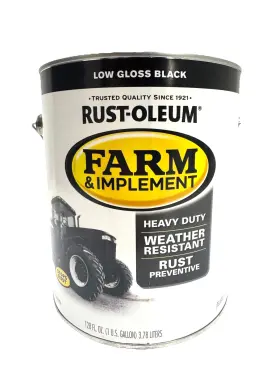 280168 Rust-oleum Farm And Implement Enamel Paint Gallon Low Gloss Black