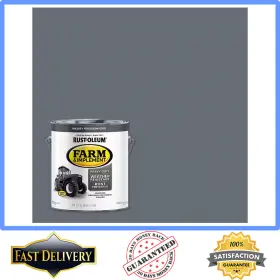 280174 Rust-oleum Paint 1 Quart Enamel Liquid Oil Based Farm Equipment Solid Gray 2 Pack