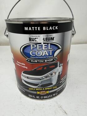 Rust-oleum 283824 Rust-oleum Peel Coat Custom Shop Matte Black-1 Gallon Can