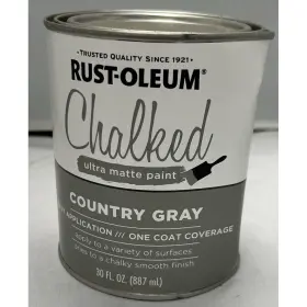 285141 Rust-oleum Chalked Ultra Matte Country Gray 30oz Dented Can