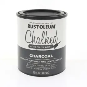 285144 Rust-oleum Ultra Matte Interior Chalked Paint 30 Oz Charcoal New