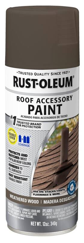 Rust-oleum 285217 Weathered Wood Paint 12 Ounce Exterior Oil Based Roof Accessory