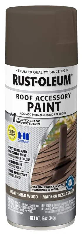 285217 Rust-oleum Weathered Wood Paint 12 Ounce Exterior Oil Based Roof Accessory