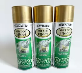 286477 Rust-oleum 3 Pk Mirror Effect Finish Spray Gold 6-oz. Read