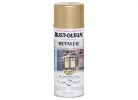 286524 Rust-oleum Metallic Spray Paint 11 Oz Warm Gold Weather Resistant Coating