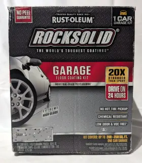 286891 Rust-oleum Rocksolid Gray Polycuramine Garage Floor Coating Kit - New