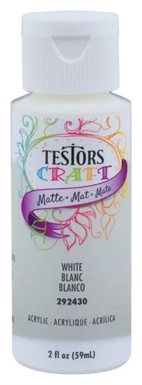 292430a Rust-oleum Testors Craft White Water-based Paint Interior 2 Oz Pack Of 6