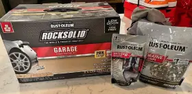 293515 Rust-oleum Tan Rocksolid 2.5 Car Epoxy Garage Floor Coating Xtra Chips
