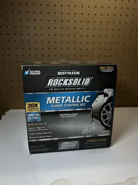 299743 Rust-oleum Rocksolid Metallic Floor Coating Gunmetal 80oz/2.37l Kit