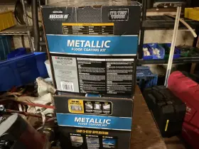 299745 Rust-oleum Rocksolid Metallic Floor Coating Brilliant Blue 70oz Kit One