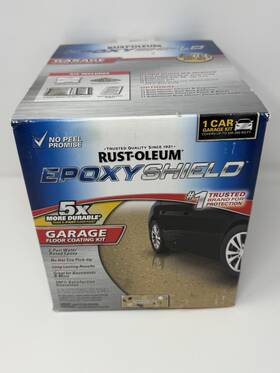 Rust-oleum 301245 Rust-oleum Epoxy Shield Garage Floor Coating 120 Oz. Tan Semi Gloss One Car