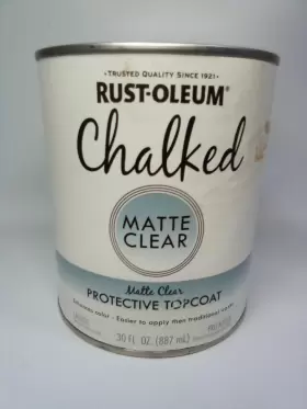 301498 Rust-oleum Matte Interior Chalked Paint 30 Oz Clear Topcoat