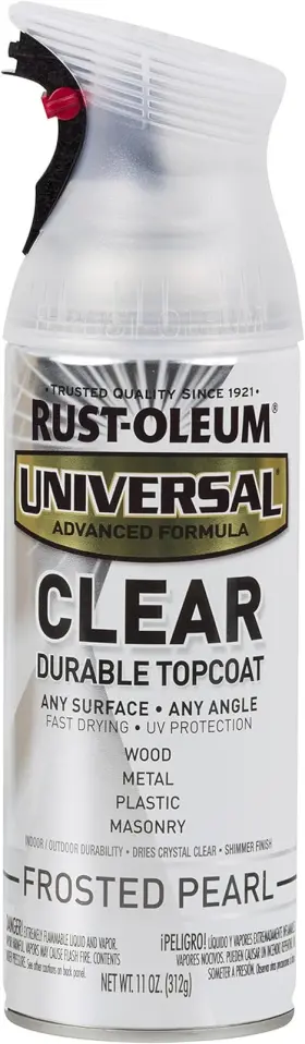 302155 Rust-oleum Topcoat Spray Frosted Pearl Clear All Surface Glass Metal 11 Oz