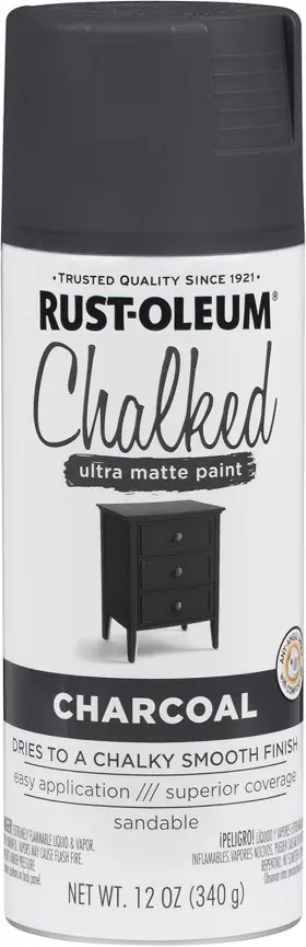 302590 Rust-oleum Chalked Ultra Matte Spray Paint 12 Ounce Pack Of 1 Charcoa