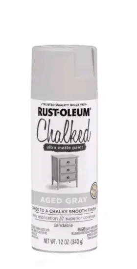 302592 Rust-oleum Chalked Spray Paint 12 Oz Aged Gray/gray 1