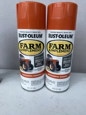303472 Rust-oleum Free Shipping Lot Of 3 Husqvarna Orange Farm And Implement Spray Paint 12 Oz