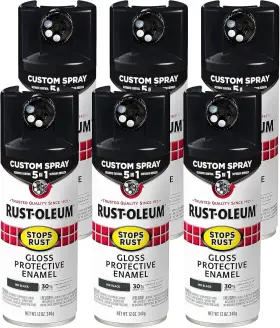 Rust-oleum 313029286264 380397-6pk Stops Custom Spray 5-in-1 Paint 12 Oz Gloss I