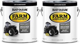 Rust-oleum 313047158116 Rust-oleum 280168-2pk Farm And Implement Enamel Paint Gallon Low Gloss Black 2