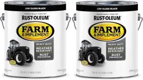 Rust-oleum 313047158116 280168-2pk Farm And Implement Enamel Paint Gallon Low Gloss Black 2