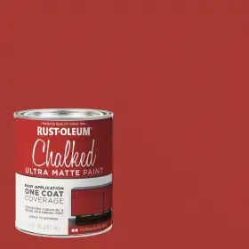 Rust-oleum 313052174194 30 Oz. Chalked Farmhouse Red Ultra Matte Interior Paint 2 Pack