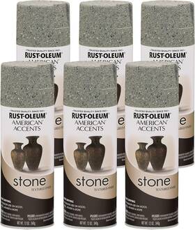 Rust-oleum 313052684631 Rust-oleum 7992830-6pk Stone Creations Spray Paint 12 Oz Gray 6 Pack