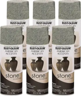 Rust-oleum 313052684631 7992830-6pk Stone Creations Spray Paint 12 Oz Gray 6 Pack