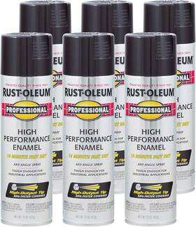 Rust-oleum 313053386367 Rust-oleum 7579838-6pk Professional High Performance Enamel Spray Paint 15 Oz