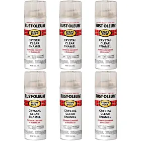 Rust-oleum 313057082098 12 Oz. Protective Enamel Gloss Crystal Clear Spray Paint 6-pack