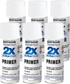 Rust-oleum 313096012063 Rust-oleum 334019-6pk Painters Touch 2x Ultra Cover Spray Primer 12 Oz Flat W