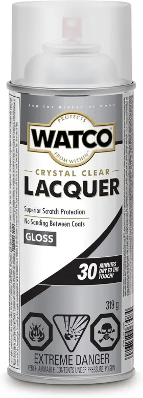 63081 Rust-oleum 313099860869 Watco Lacquer Finish 11.25 Oz Spray Pack Of 1 Clear Gloss