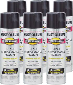 Rust-oleum 313102319308 Rustoleum Professional High Performance Enamel Spray Paint 15oz Industrial 6pack