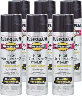 Rust-oleum 313102319308 Rustoleum Professional High Performance Enamel Spray Paint 15oz Industrial 6pack