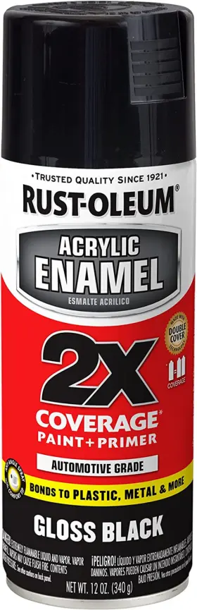 271903 Rust-oleum 313113568504 Acrylic Enamel 2x Spray Paint 12 Oz Gloss Black