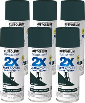 Rust-oleum 313114098000 Rust-oleum Painters Touch 2x Ultra Cover Spray Paint Satin Deep Timber 6 Pack