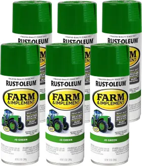 Rust-oleum 313115252272 280124-6pk Farm And Implement Spray Paint 12 Oz Jd Green Pack Of 6