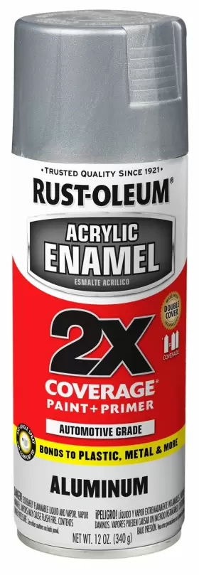 314030 Rust-oleum Acrylic Enamel 2x Spray Paint 11 Oz Aluminum