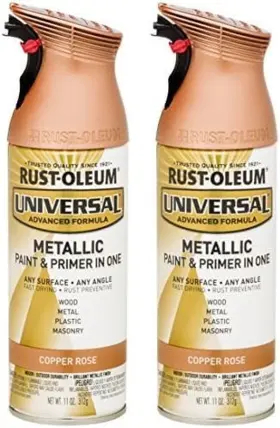 314559 Rust-oleum Metallic Spray Paint 11 Oz Copper Rose Pack Of 2