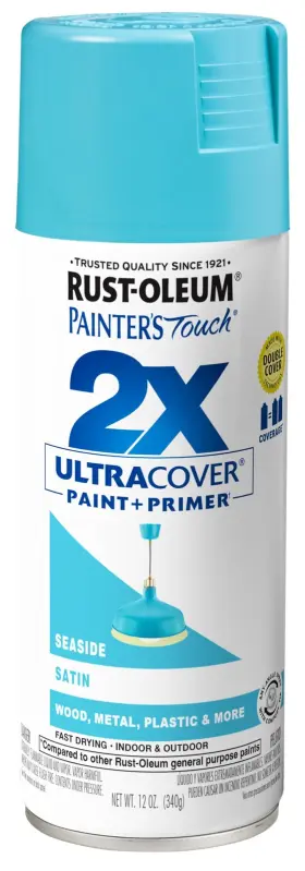 315395 Rust-oleum Satin Seaside 12 Ounce Spray Paint For Interior Exterior Surfaces Home Improv