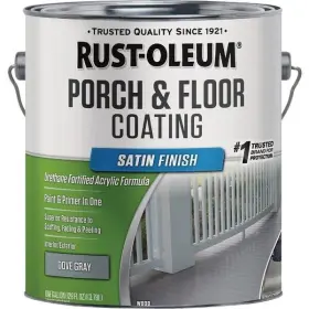 320417 Rust-oleum 4-gal -rust-oleum Low Voc Porch And Floor Coating Satin Dove Gray
