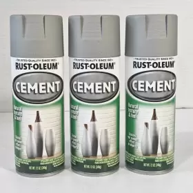 323384 Rust-oleum 3-pk Cement Spray Finish Natural Feel And Texture 3x12oz