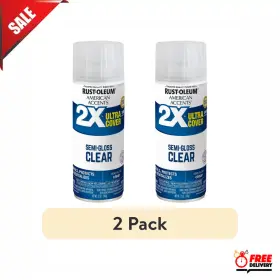 327865 Rust-oleum 2 Pack American Accents 2x Ultra Cover Clear Semi-gloss Spray Paint