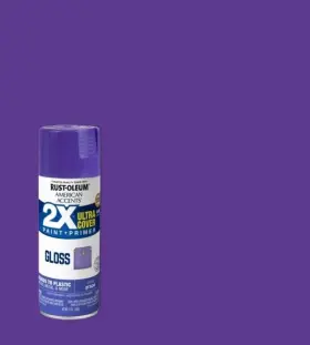 327894 Rust-oleum American Accents 2x Spray Paint Primer Gloss Grape Purple 12 Oz