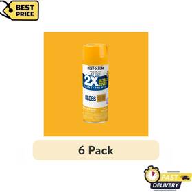 Rust-oleum 327896 6pk Rust-oleum American Accents 2x Ultra Cover Gloss Marigold Spray Paint 12oz