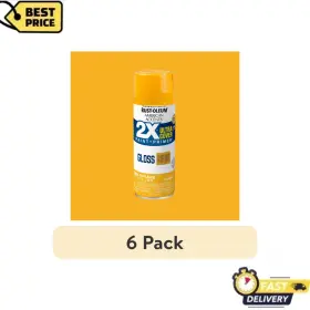 327896 Rust-oleum 6pk American Accents 2x Ultra Cover Gloss Marigold Spray Paint 12oz