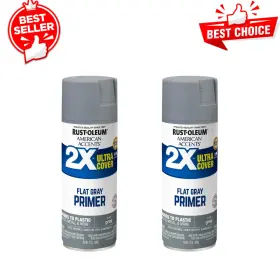 327912 Rust-oleum Gray Primer American Accents 2x Ultra Cover Flat Spray Paint- 24 Oz