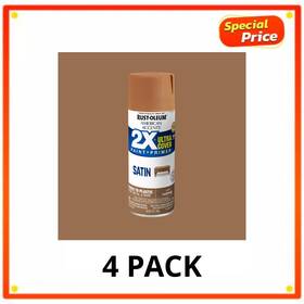 Rust-oleum 327917 Rust-oleum 2x Ultra Cover Satin Nutmeg Spray Paint And Primer 12 Oz 4-pack