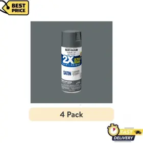 327931 Rust-oleum 4pk American Accents 2x Ultra Cover Satin Granite Spray Paint 12oz