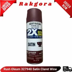 327940 Rust-oleum Satin Claret Wine 2x Ultra Cover Primer Spray Paint 12oz